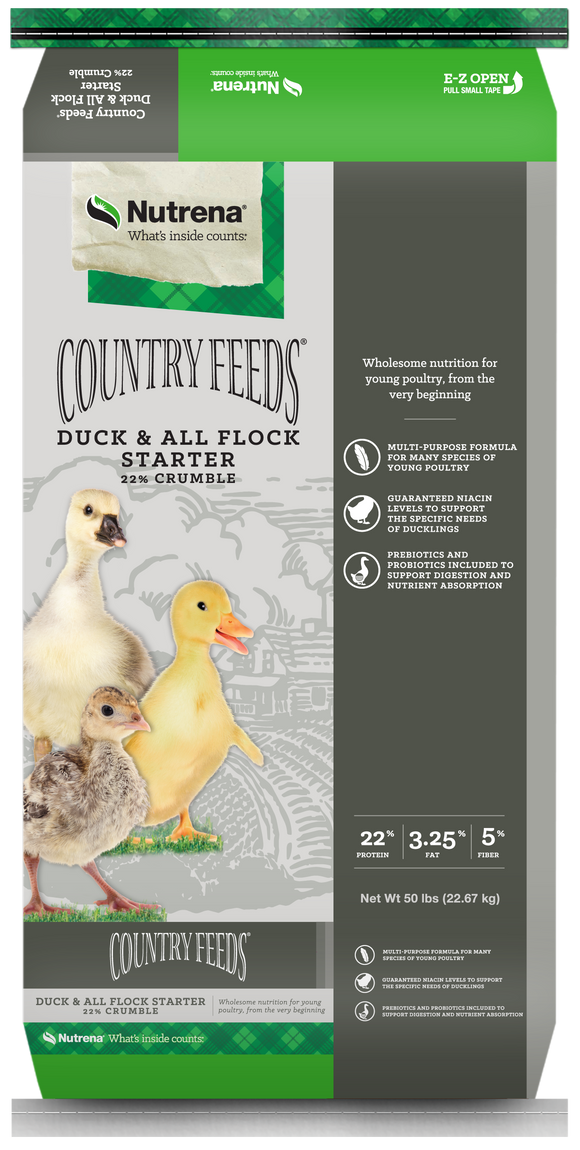 Nutrena® Country Feeds® Duck & All Flock Starter Crumble