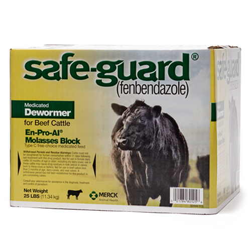 Merck Safe-Guard®  (fenbendazole) ENPROAL Molasses Deworming Supplement Block (Medicated)