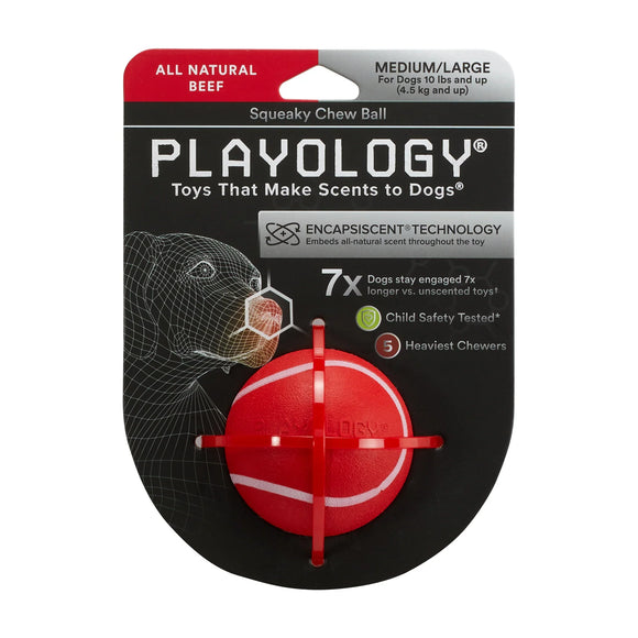 Playology Squeaky Chew Ball Dog Toy